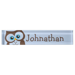 Cute Owl Personalized Nameplate