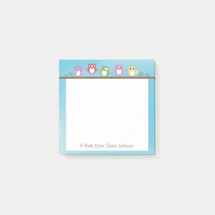 Cute Owl Personalized Post It Note