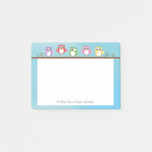 Cute Owl Personalized Post It Note