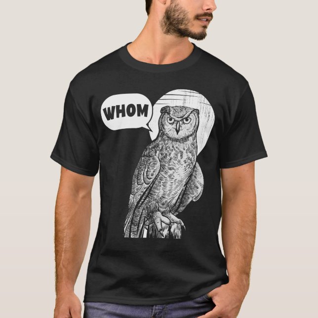 Cute Owl Pun Lover Funny Animal Distressed Camping T-Shirt (Front)