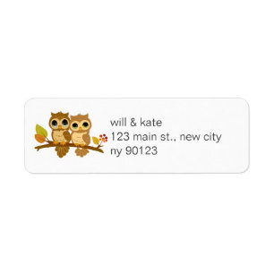 Cute Owl Return Address Labels
