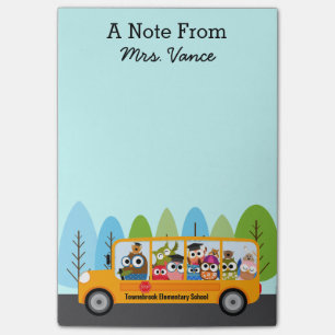 Cute Owl School Bus Driver Post-it Notes