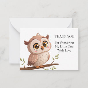 Cute Owl Thank You Card