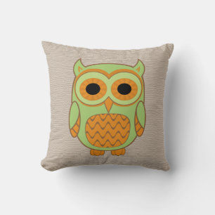 Cute Owl Throw Pillow