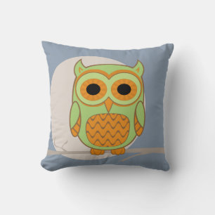 Cute Owl Throw Pillow