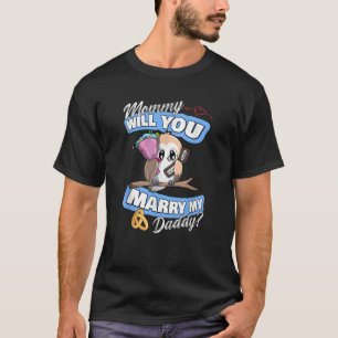 Cute Owl Wedding Offer Mommy Will You Marry My Dad T-Shirt