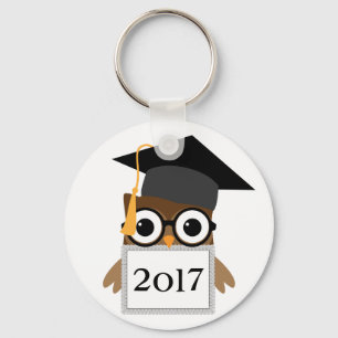 Cute Owl with Classes   Class Of Graduation Keychain