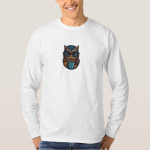 “Cute Owl with Coffee Cup” Funny Design