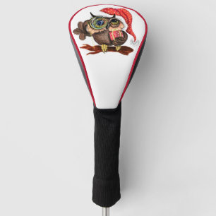 Cute Owl with Gift Christmas Golf Head Cover
