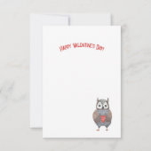 Cute Owl You Need is Love Valentine's Day Card (Back)