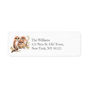 Cute Owls Address Label