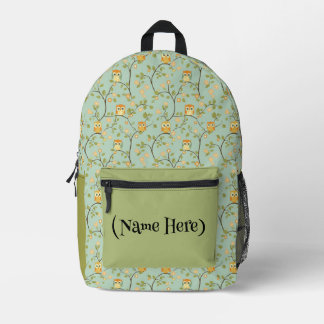 Cute Owls Among Trees Printed Backpack