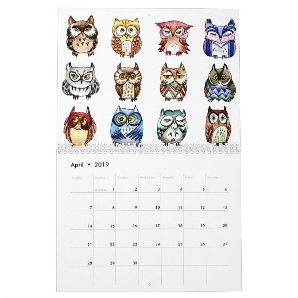 Owls Calendars Zazzle.ca