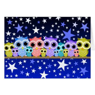 cute owls at night
