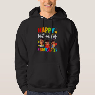 Cute Owls Happy Last Day Of Kindergarten Outfit St Hoodie