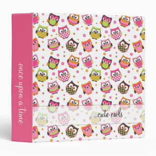 Cute Owls on White Memories Binder