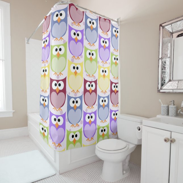 Cute Owls, Owl Pattern, Baby Owls, Colourful Owls (In Situ)