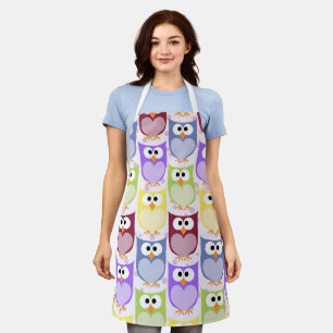 Cute Owls, Owl Pattern, Baby Owls, Colourful Owls Apron