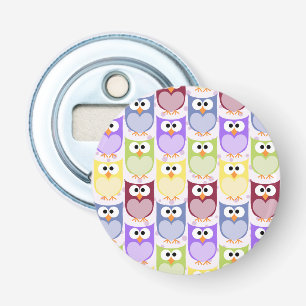 Cute Owls, Owl Pattern, Baby Owls, Colourful Owls Bottle Opener