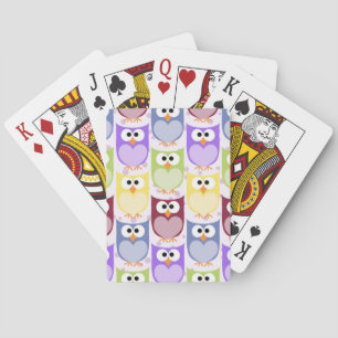 Cute Owls, Owl Pattern, Baby Owls, Colourful Owls Playing Cards