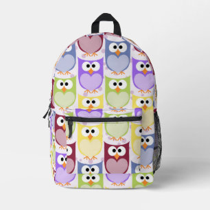 Cute Owls, Owl Pattern, Baby Owls, Colourful Owls Printed Backpack