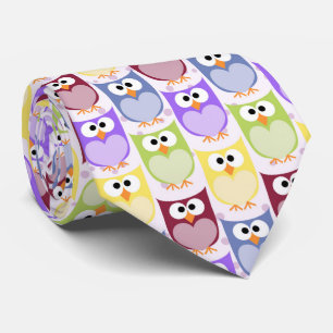 Cute Owls, Owl Pattern, Baby Owls, Colourful Owls Tie
