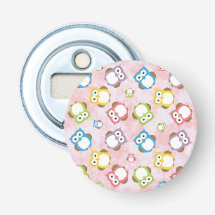 Cute Owls, Owl Pattern, Colourful Owls, Baby Owls Bottle Opener