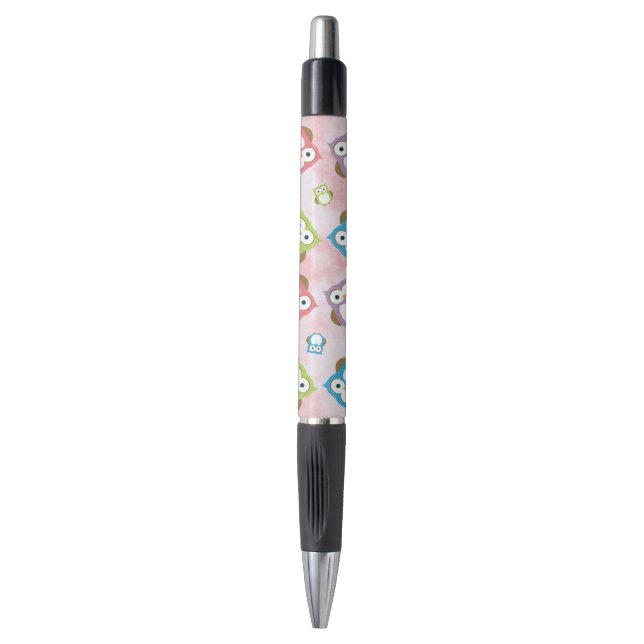 Cute Owls, Owl Pattern, Colourful Owls, Baby Owls Pen (Front Vertical)