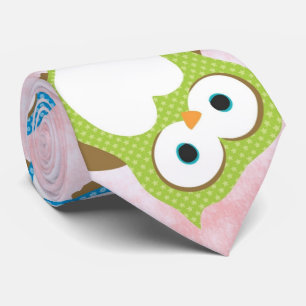 Cute Owls, Owl Pattern, Colourful Owls, Baby Owls Tie