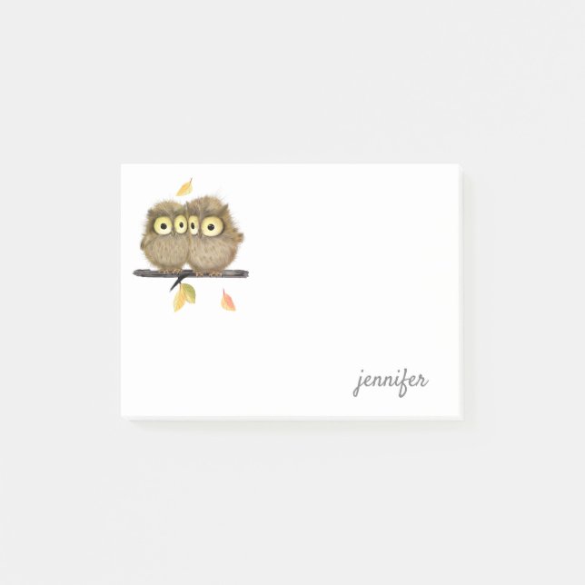 Cute Owls Post it Notes (Front)