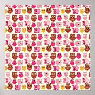 Cute Owls Poster