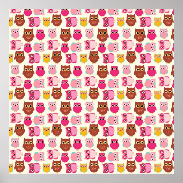 Cute Owls Poster (Front)