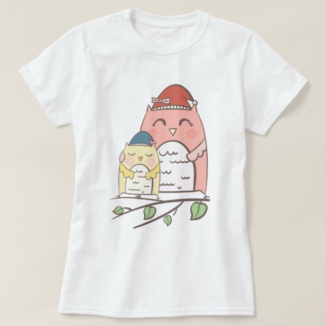 Cute Owls T-Shirt (Design Front)