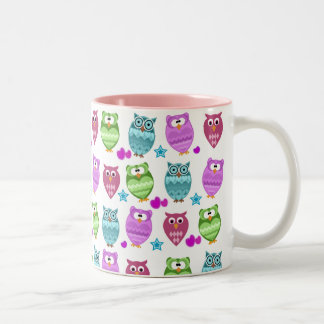 cute owls Two-Tone coffee mug