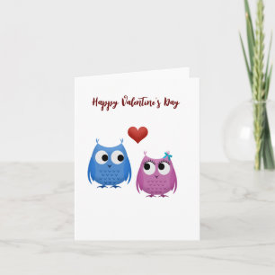 Cute Owls , Valentine's Day Card