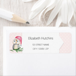 Cute Owls Watercolor Pattern Monogrammed