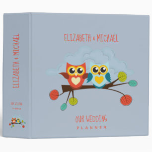 Cute Owls WEDDING PLANNING Binder Personalized