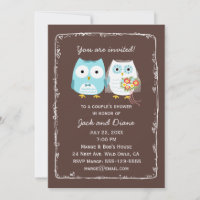 Cute Owls Wedding Shower for Bride and Groom