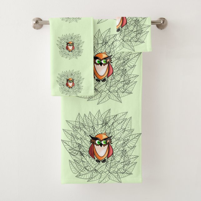Cute Owsl Bath Towels (Insitu)