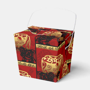 Cute Ox Chinese Year 2021 Zodiac Birthday TakeOB Favor Box