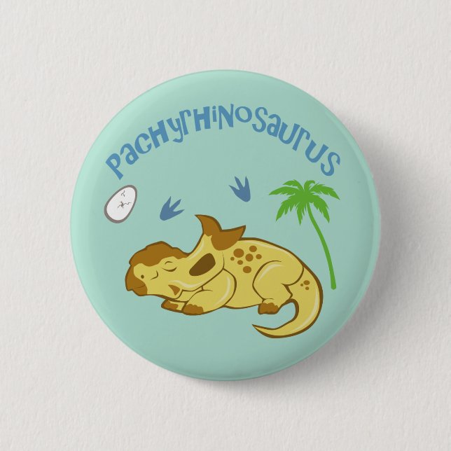 Cute Pachyrhinosaurus 2 Inch Round Button (Front)