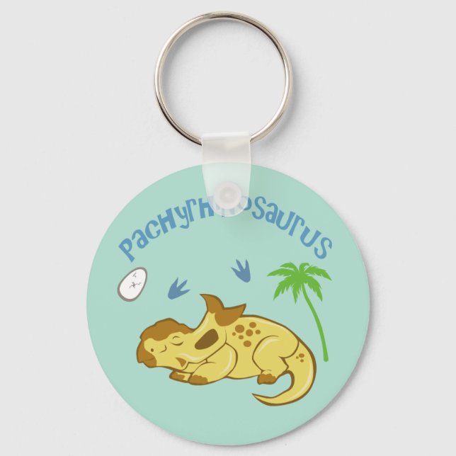 Cute Pachyrhinosaurus Keychain (Front)