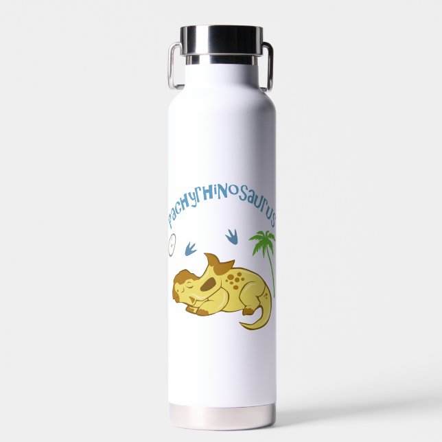 Cute Pachyrhinosaurus Water Bottle (Front)