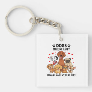 Cute Pack of Happy Dogs Keychain
