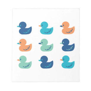 Cute Paddling of Ducks Art II Notepad