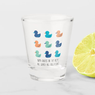 Cute Paddling of Ducks Art II Shot Glass