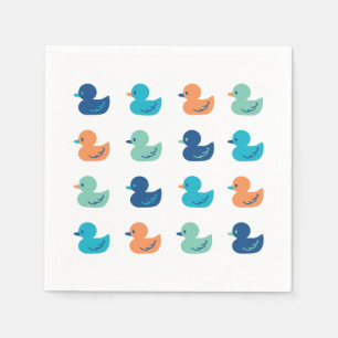 Cute Paddling of Ducks Art Throw Pillow Napkin