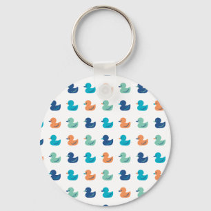 Cute Paddling of Ducks Pattern Keychain