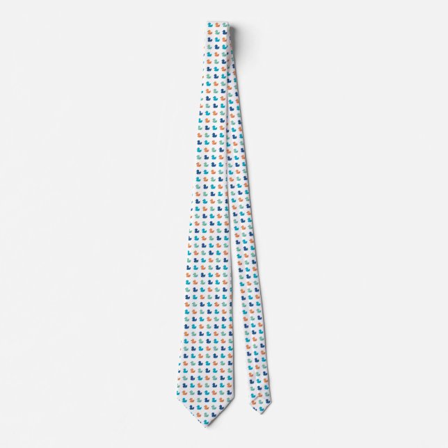 Cute Paddling of Ducks Pattern Tie (Front)