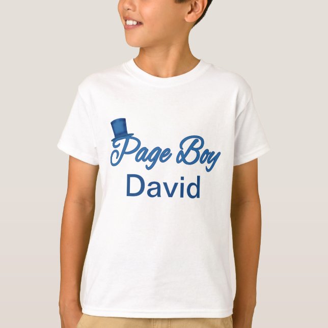 Cute Page Boy Tshirt to Customize (Front)
